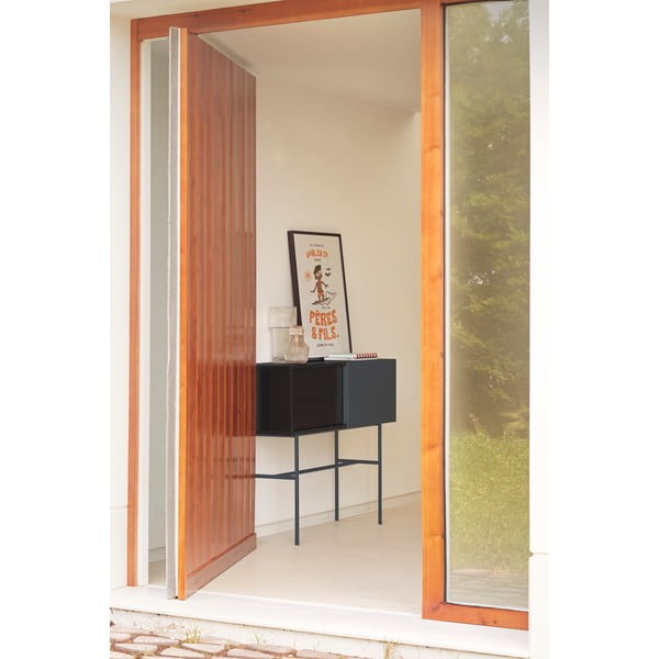 Čierno-antracitový konzolový stolík 35x110 cm Nube – Teulat-image-1