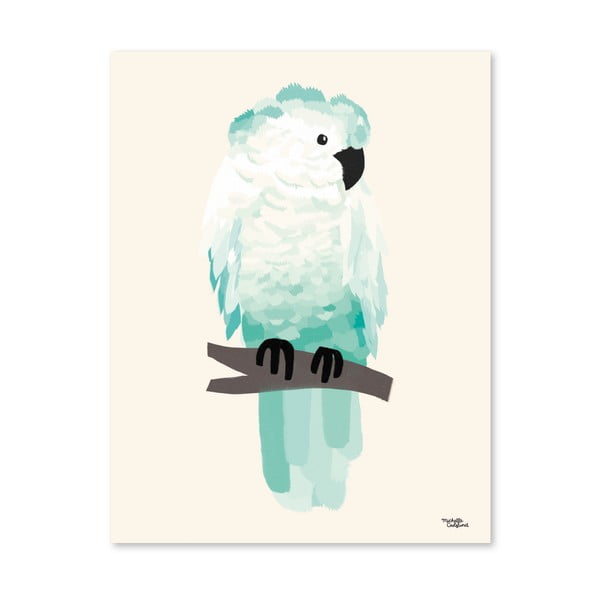 Plagát Michelle Carlslund Green Cockatoo, 50 x 70 cm
