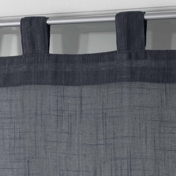 Antracitové záclony v súprave 2 ks 60x160 cm Zazy – douceur d'intérieur-image-1