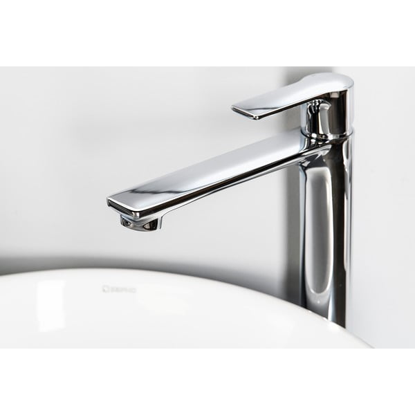 Stojančeková umývadlová batéria v lesklej striebornej farbe Pax – Sapho-image-2