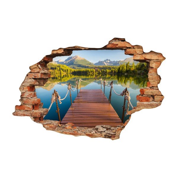 Samolepka Ambiance Panorama Mountain Lake, 60 × 90 cm-image-2