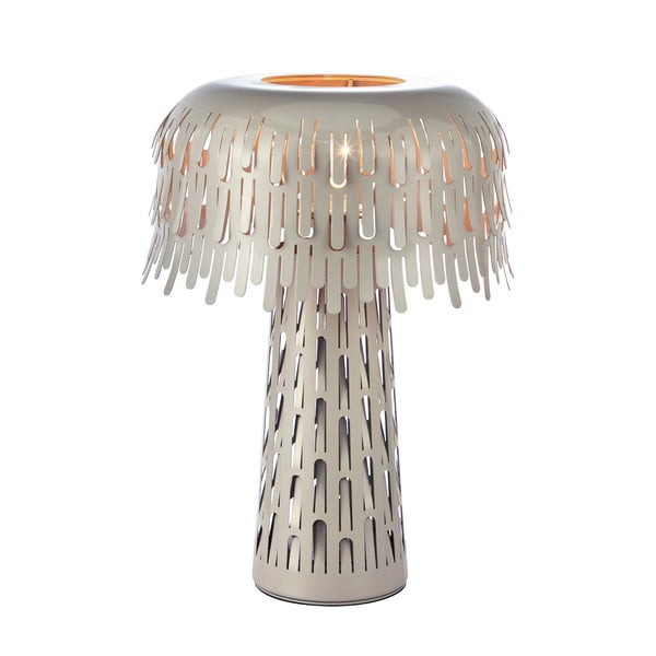 Sivobéžová stolová lampa s kovovým tienidlom (výška 38 cm) Verbera – Markslöjd