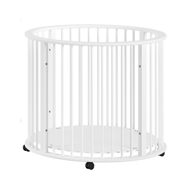 Biela detská ohrádka z bukového dreva 90x90 cm Dino – Vipack