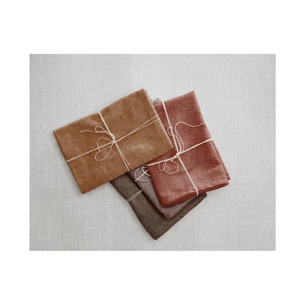 Súprava 4 látkových obrúskov s prímesou ľanu Really Nice Things Red Gradient, 43 x 43 cm-image-2