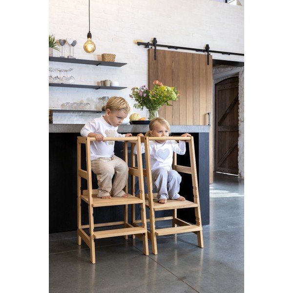 Učiaca veža z dubového dreva v prírodnej farbe Forrest – Vipack-image-2