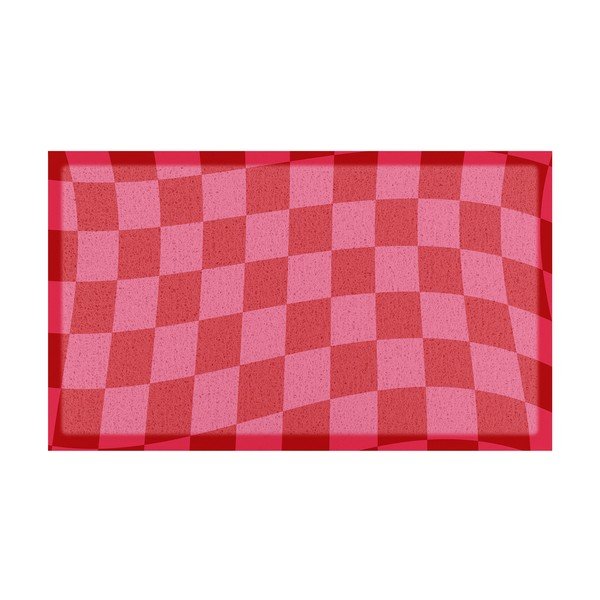 Rohožka z recyklovaného plastu 40x70 cm Wavy Checkerboard  – Artsy Doormats