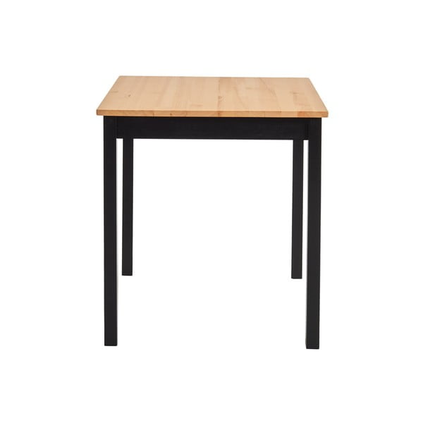 Jedálenský stôl z borovicového dreva s čiernou konštrukciou Bonami Essentials Sydney, 70 x 70 cm-image-2