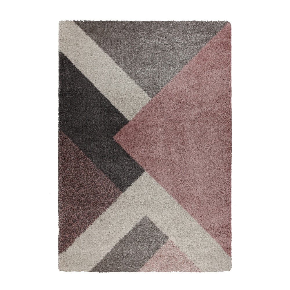 Ružovo-sivý koberec Flair Rugs Zula, 120 × 170 cm