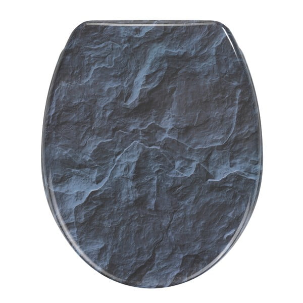 WC sedadlo s jednoduchým zatváraním Wenko Slate Rock, 44,5 × 37,5 cm
