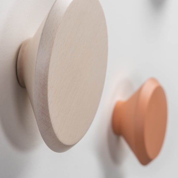 Súprava 3 farebných nástenných vešiakov Kave Home Nadua-image-2