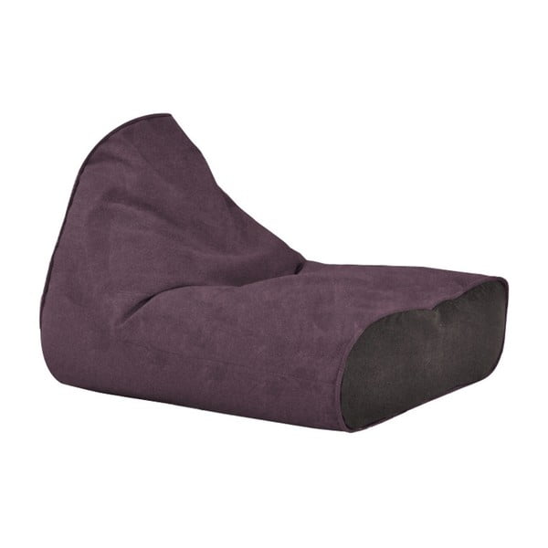 Väčší fialový sedací vak s antracitovým detailom Poufomania Sunset