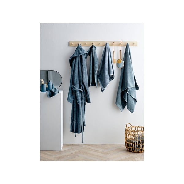 Modrý župan z organickej bavlny Södahl, veľkosť S/M-image-3