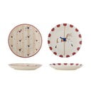 Krémové dezertné taniere s vianočným motívom z kameniny v súprave 2 ks ø 16 cm Merry-go-round – Bloomingville