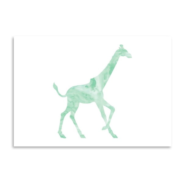 Plagát Americanflat Giraffe in Mint, 30 x 42 cm