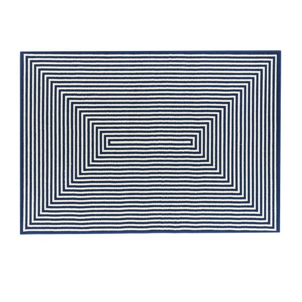 Tmavomodrý vonkajší koberec Floorita Braid, 160 × 230 cm-image-1