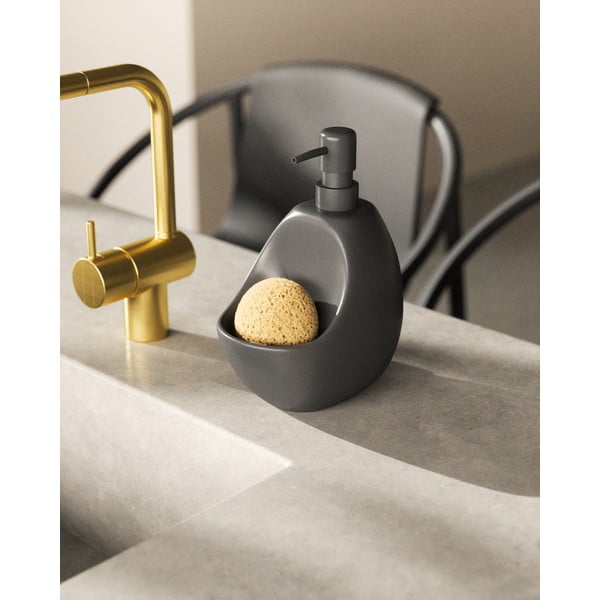 Čierny keramický dávkovač mydla 590 ml Joey – Umbra-image-1