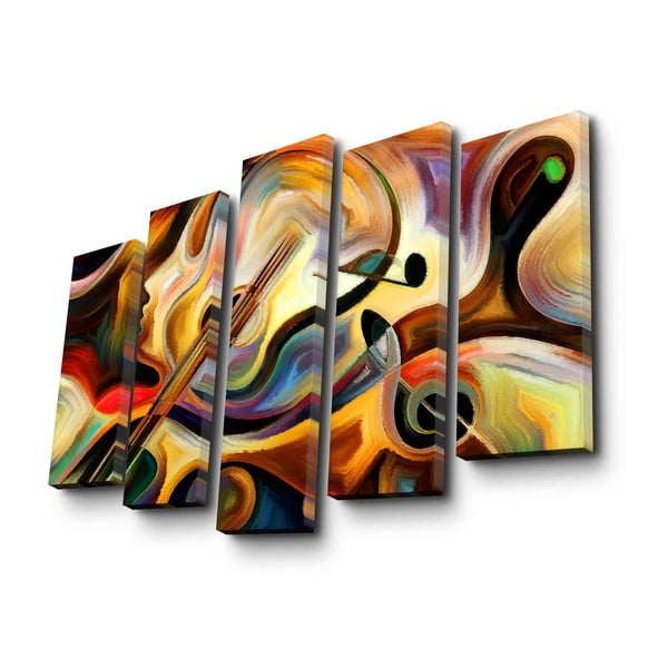 Viacdielny obraz Abstract Music, 105 × 70 cm
