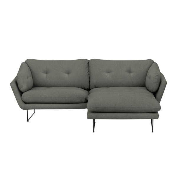 Set sivozelenej pohovky a sedacieho pufu Windsor & Co Sofas Comet