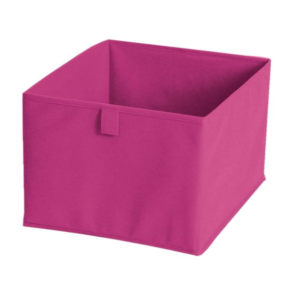 Ružový textilný úložný box JOCCA, 28 x 28 cm