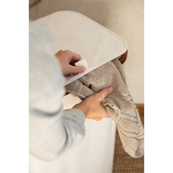 Krémový látkový kôš na bielizeň Bamboo/Linen – Bigso-image-4