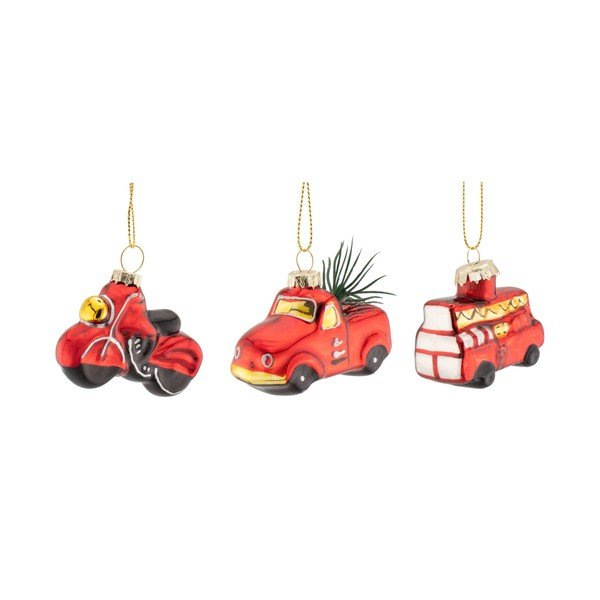 Sklenené vianočné gule v súprave 3 ks 3 cm Transport – Sass & Belle