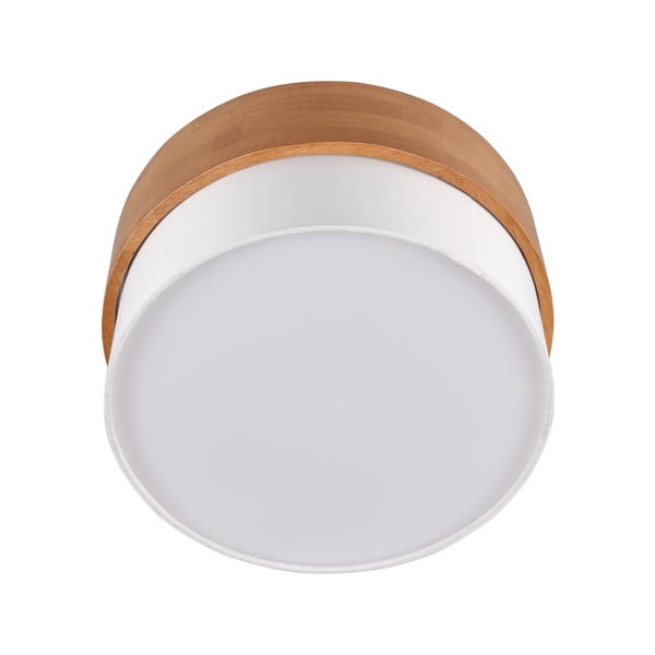 Stropné svietidlo v bielo-prírodnej farbe s textilným tienidlom Seasons – Trio-image-3