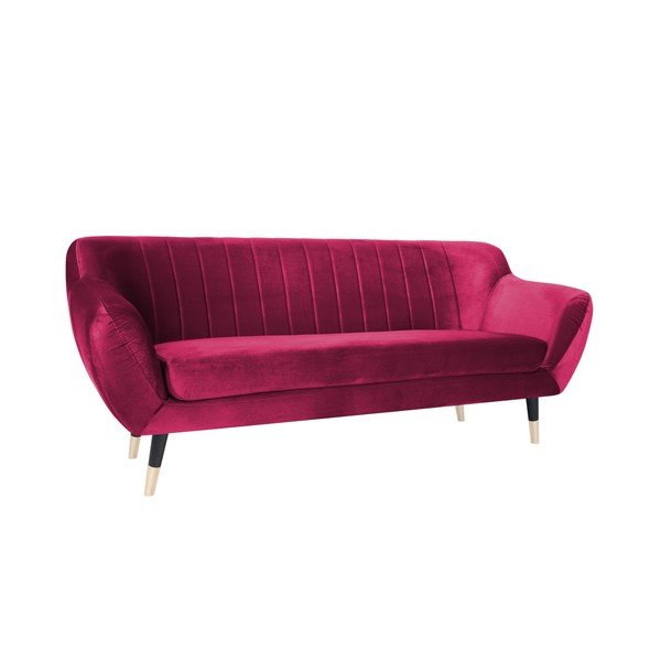 Ružová pohovka s čiernymi nohami Mazzini Sofas Benito, 188 cm-image-2