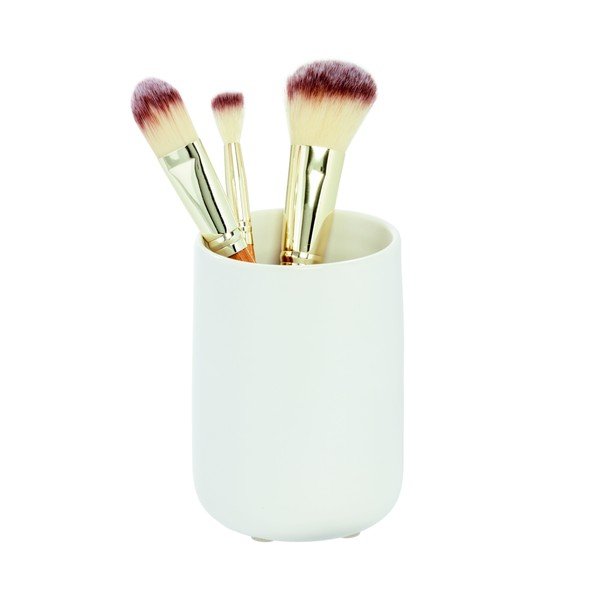 Biely keramický pohárik na zubné kefky iDesign Vanity