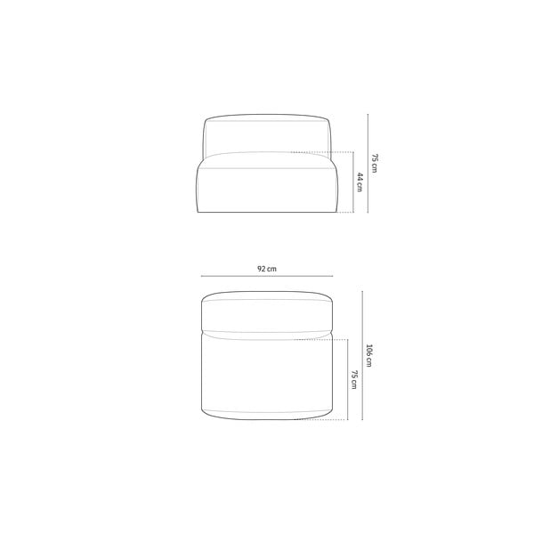 Zelený modul pohovky (stredový diel) Martina – Micadoni Home-image-4