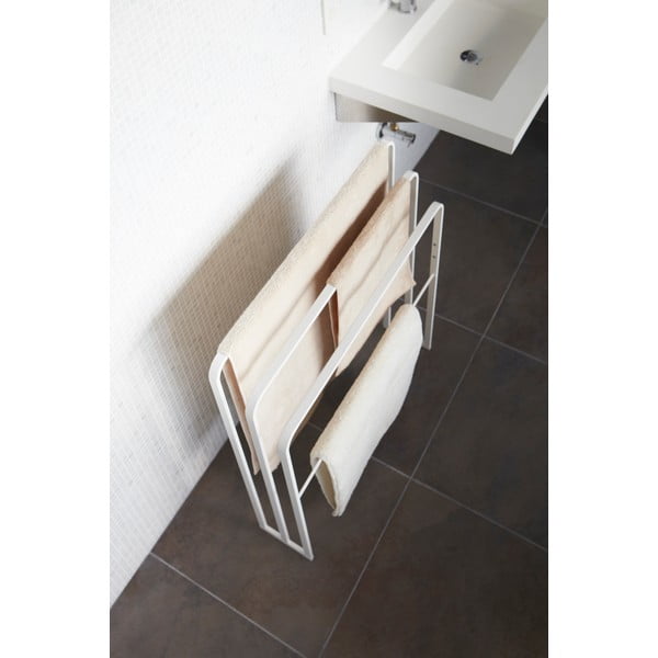 Biely kovový stojan na uteráky Yamazaki Tower-image-4