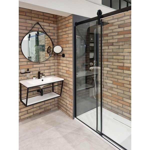 Biely/čierny oceľový závesný podstavec pod umývadlo 60x40 cm Ska – Sapho-image-1