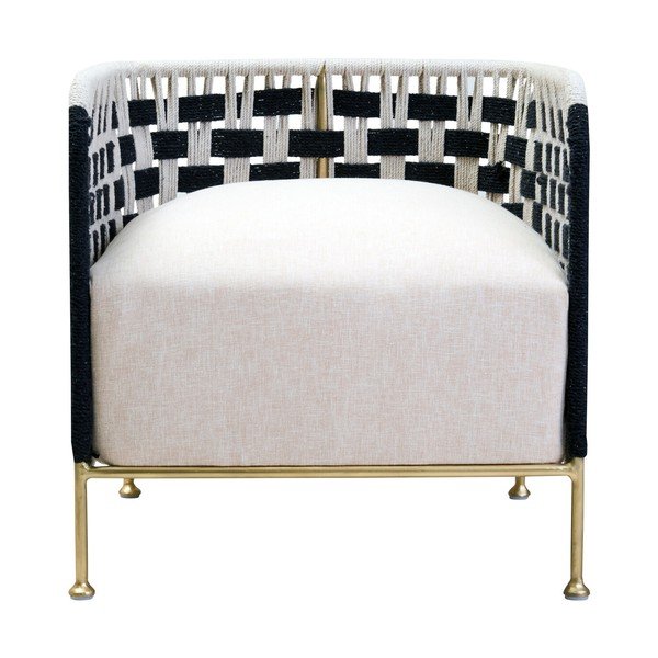 Čierno-biele kreslo Satna – Premier Housewares-image-2