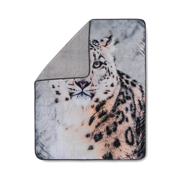Prikrývka Muller Textiels Snow Leopard Grey, 130 × 160 cm
