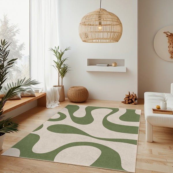 Zelený prateľný koberec 160x230 cm Matcha Latte – Mila Home-image-2