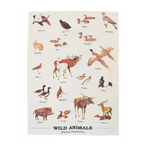 Utierka z bavlny Gift Republic Wild Animals Multi, 50 x 70 cm