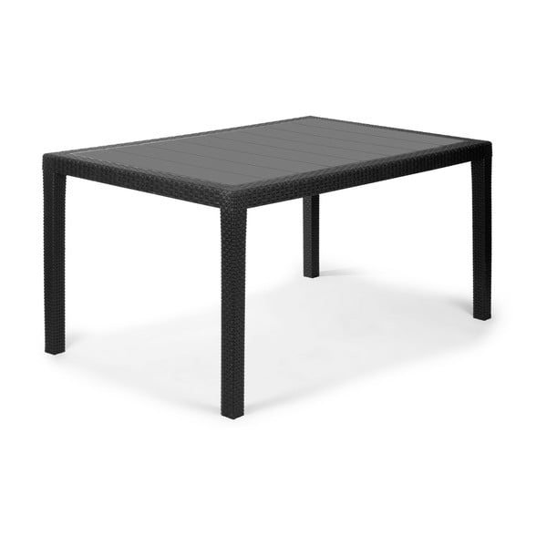 Čierny záhradný stôl Fieldmann Prince, 150 × 90 cm