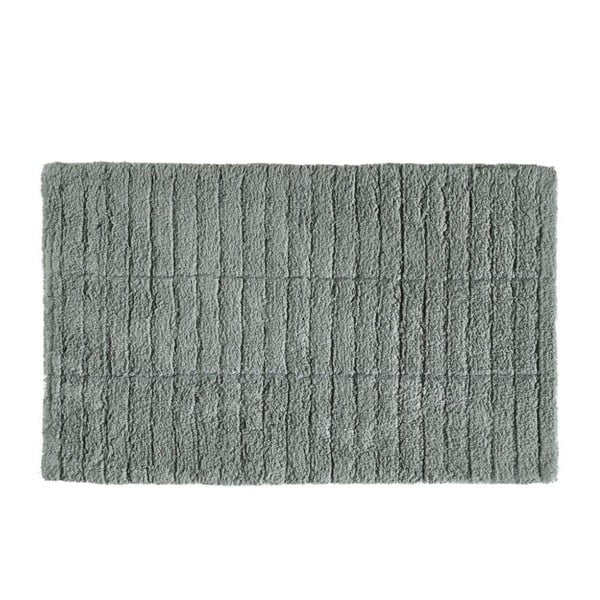 Zelenosivá bavlnená kúpeľňová predložka Zone Tiles, 50 × 80 cm