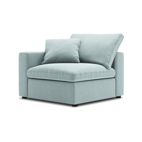 Svetlomodrá rohová časť modulárnej menčestrovej pohovky Windsor & Co Sofas Galaxy, ľavý roh-image-2