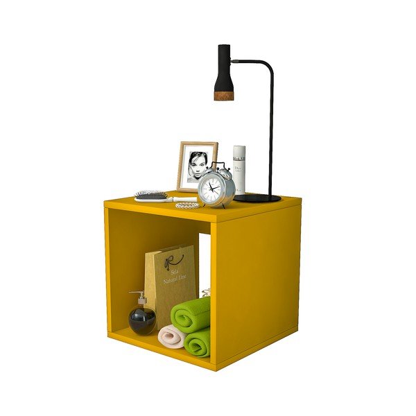 Žltý nočný stolík Biga - Gauge Concept-image-2