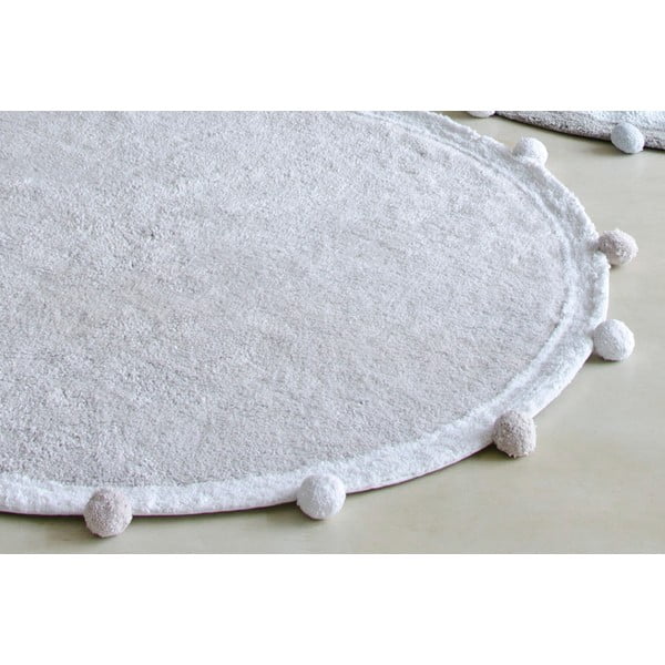 Svetlosivý prateľný ručne tkaný bavlnený detský koberec ø120 cm Bubbly – Lorena Canals-image-4