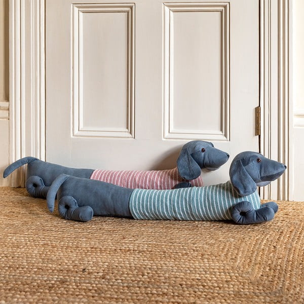 Ružová/sivá ochrana proti prievanu 17x76 cm Sausage Dog – Rex London-image-1