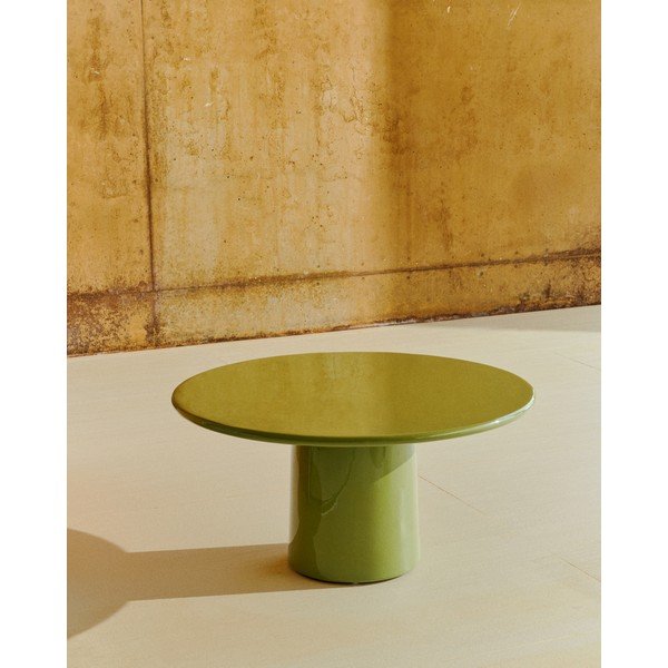 Betónový okrúhly Záhradný konferenčný stolík ø 85 cm Albanella – Kave Home-image-1