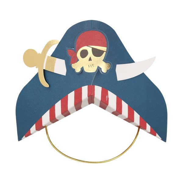 Papierové čiapky v súprave 8 ks Pirate – Meri Meri-image-2