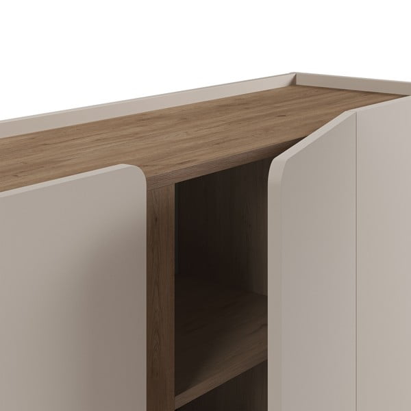 Komoda v dekore duba v krémovo-prírodnej farbe 180x82x40 cm Lucile – Marckeric-image-4