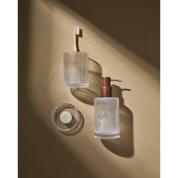 Sklenený téglik na zubné kefky Arlem – Kave Home-image-2