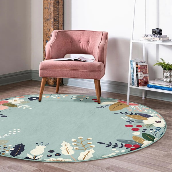 Prateľný okrúhly koberec vhodný pre robotické vysávače ø 120 cm Comfort – Mila Home-image-4