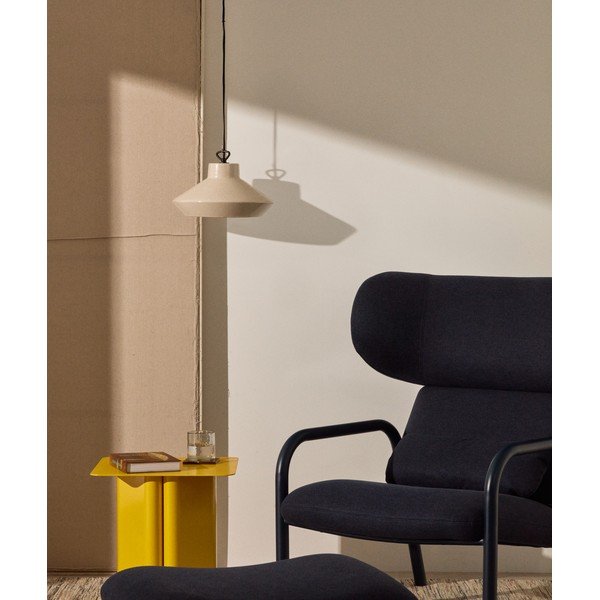 Béžové závesné svietidlo s keramickým tienidlom ø 31 cm Portol – Kave Home-image-1