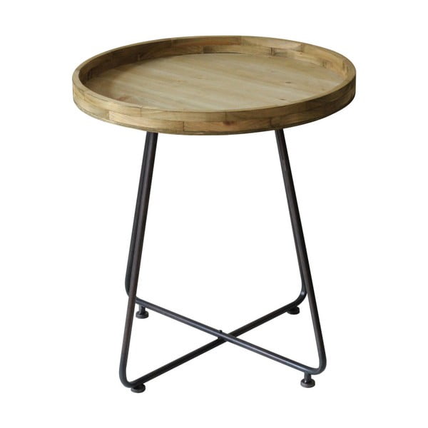 Konferenčný stolík z kovu a dreva borovice Red Cartel, Ø 62 cm