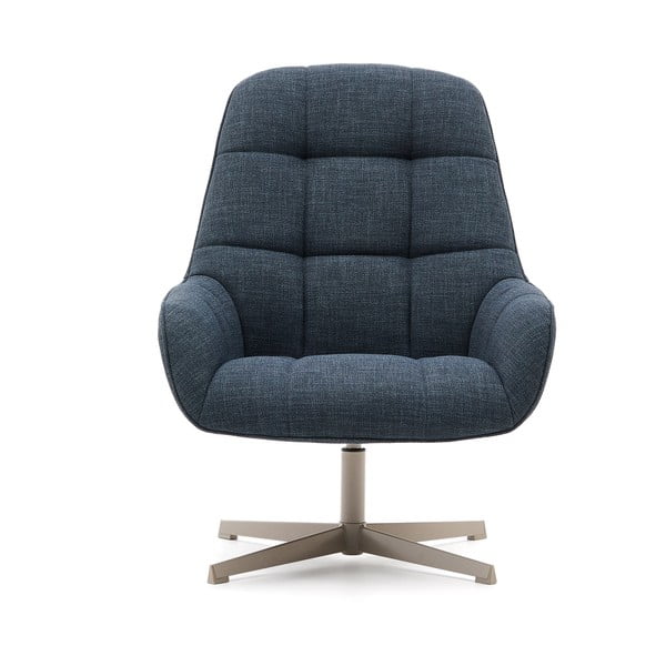 Otočné kreslo sivomodré Jaspe – Kave Home-image-2