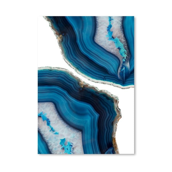 Plagát Americanflat Blue Agate, 30 × 42 cm